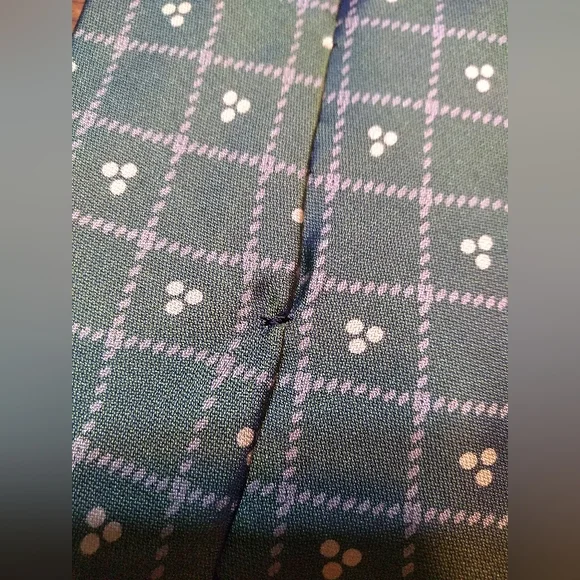 Giorgio Armani Tie, 60% Polyester, 40% Silk, Green & White Pattern Made … - Picture 9 of 10